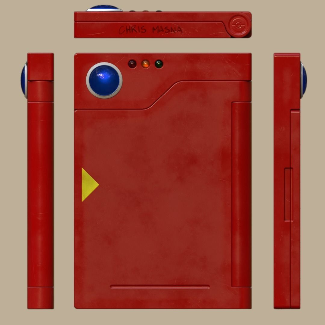 HANDY 505 Pokedex for Kanto region 3D model_8