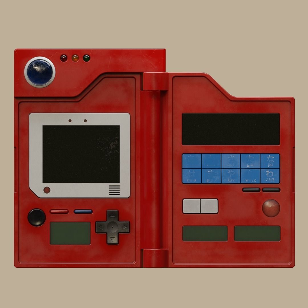 HANDY 505 Pokedex for Kanto region 3D model_7