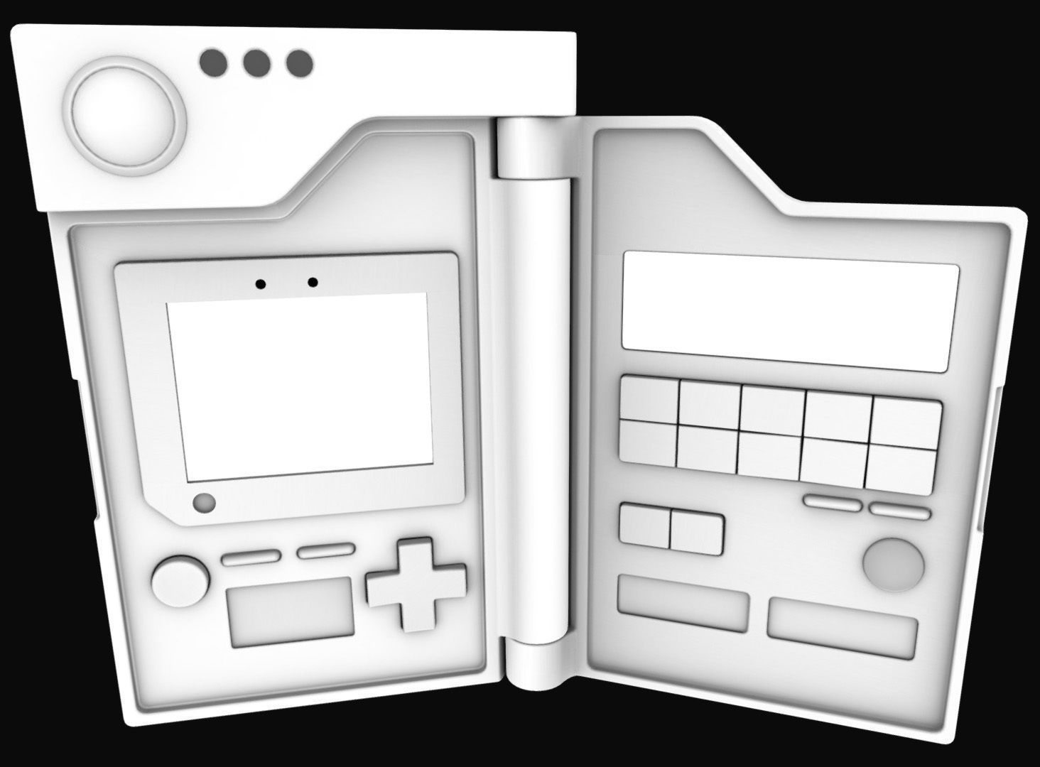 HANDY 505 Pokedex for Kanto region 3D model_10