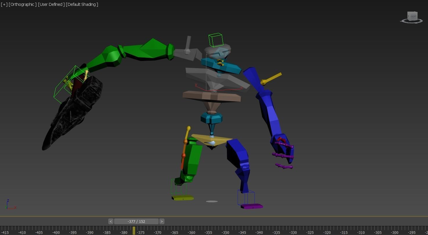 Giant with Axe Low-poly 3D model_9