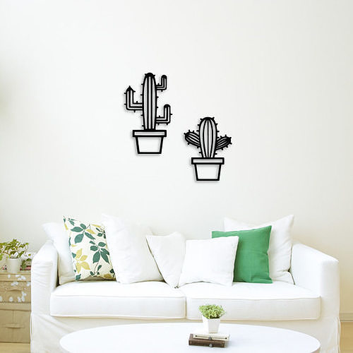 CACTUS POTS FOR WALL DECORATION 3D print model