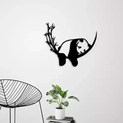 RESTING PANDA WALL DECORATION