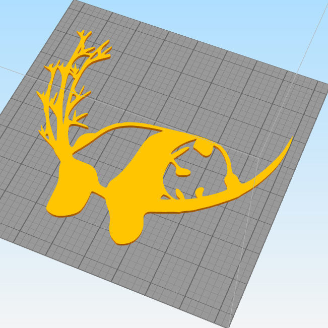 RESTING PANDA WALL DECORATION 3D print model_1