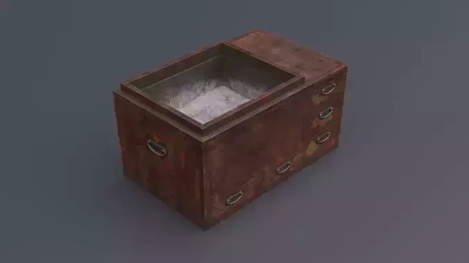 Japanese Brazier Low-poly 3D model