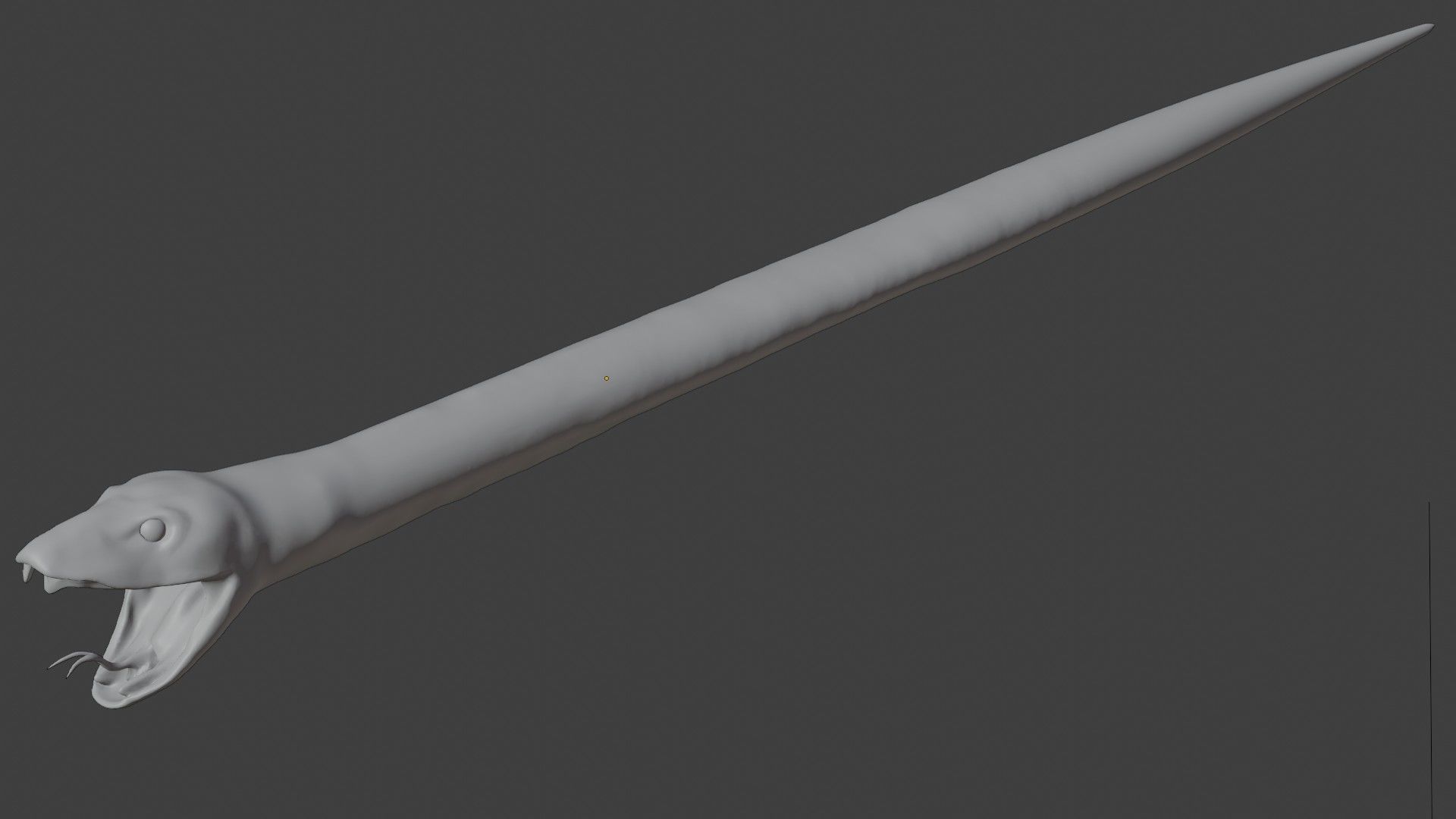 Black Mamba Snake Low-poly 3D model_6