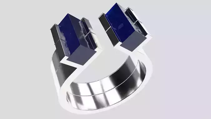 Blue lapis silver ring