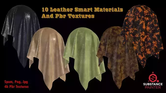 10 High Quality Leather Smart Materials and pbr textures