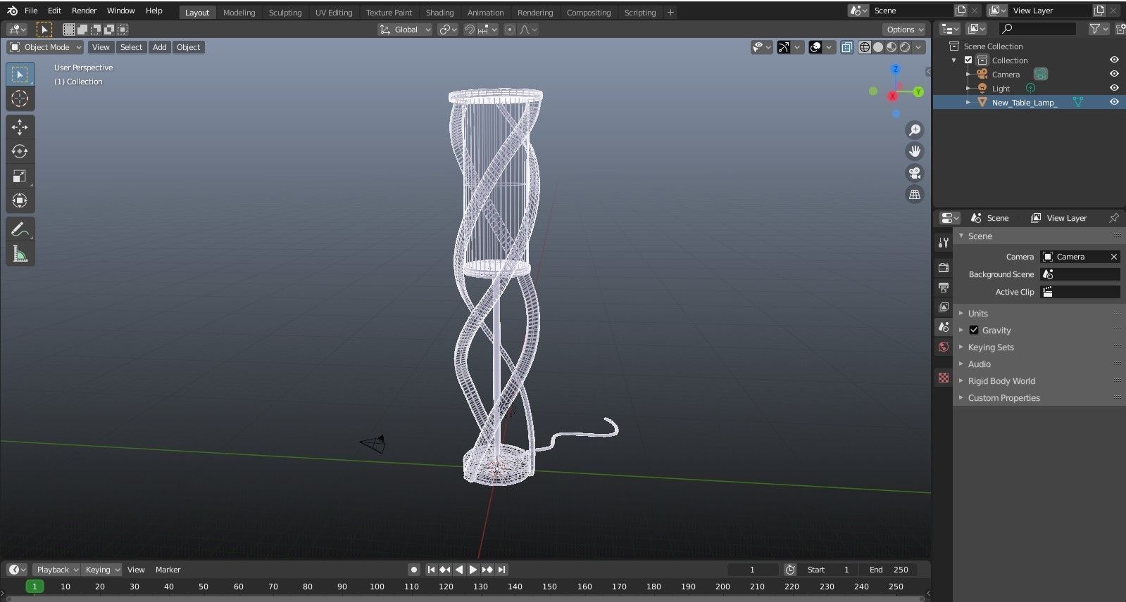 Table lamp 3D model_17