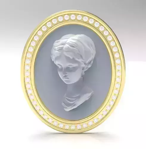 Cameo Brooche 008 3D print model