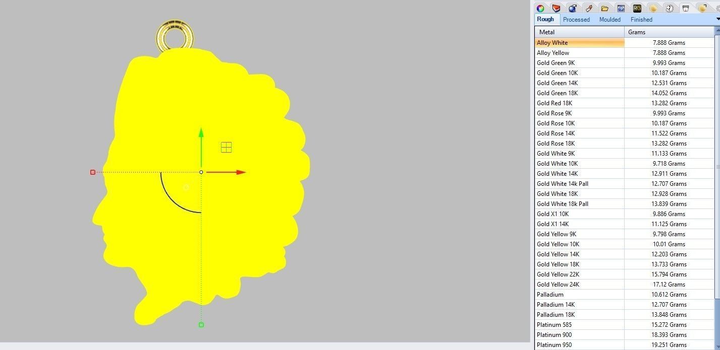 Native American Indian man pendant 3D print model_6