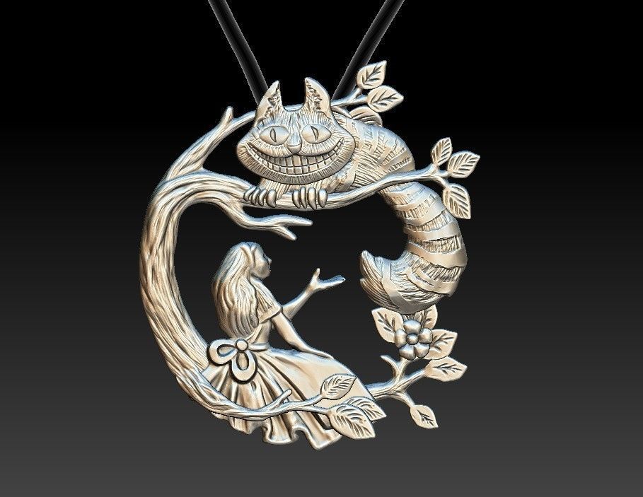 Alice and the Cheshire Cat 3D print model_35
