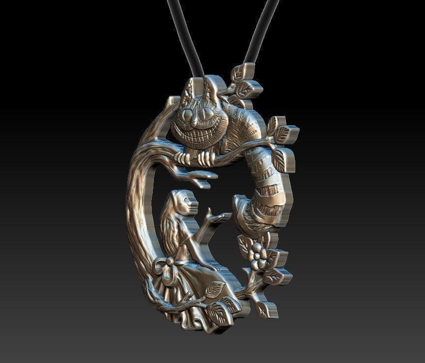 Alice and the Cheshire Cat 3D print model_34