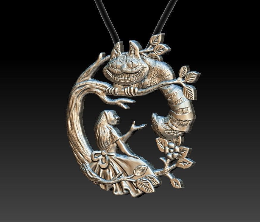 Alice and the Cheshire Cat 3D print model_18