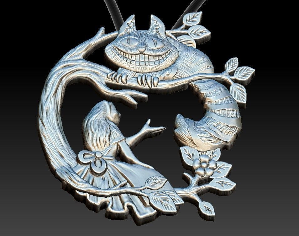 Alice and the Cheshire Cat 3D print model_27