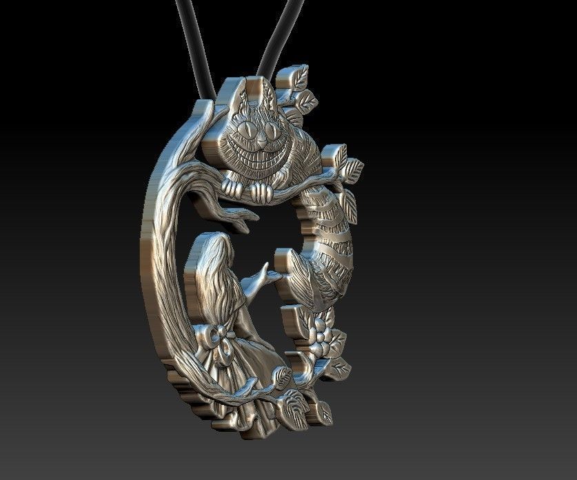 Alice and the Cheshire Cat 3D print model_16