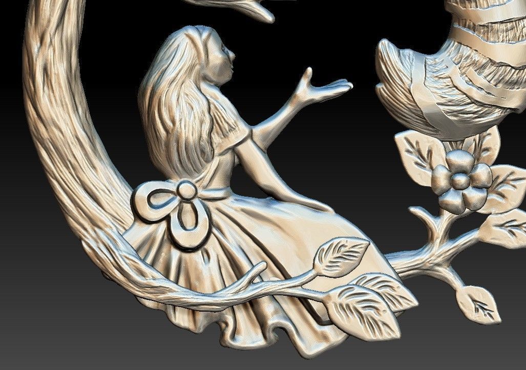 Alice and the Cheshire Cat 3D print model_19