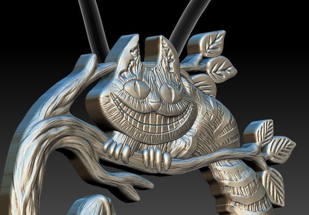 Alice and the Cheshire Cat 3D print model_26