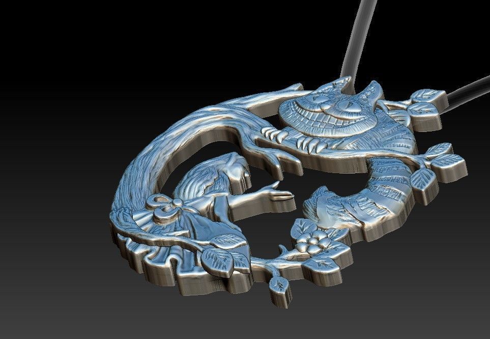 Alice and the Cheshire Cat 3D print model_32