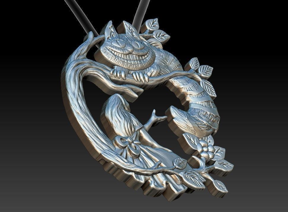 Alice and the Cheshire Cat 3D print model_30