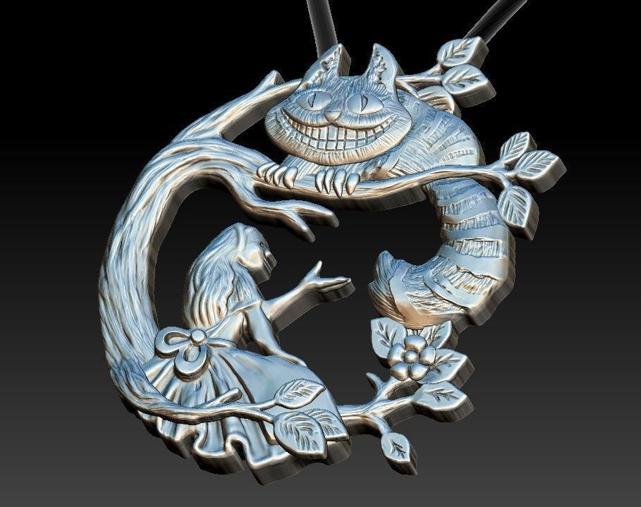 Alice and the Cheshire Cat 3D print model_29