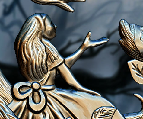 Alice and the Cheshire Cat 3D print model_8