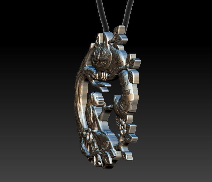 Alice and the Cheshire Cat 3D print model_36