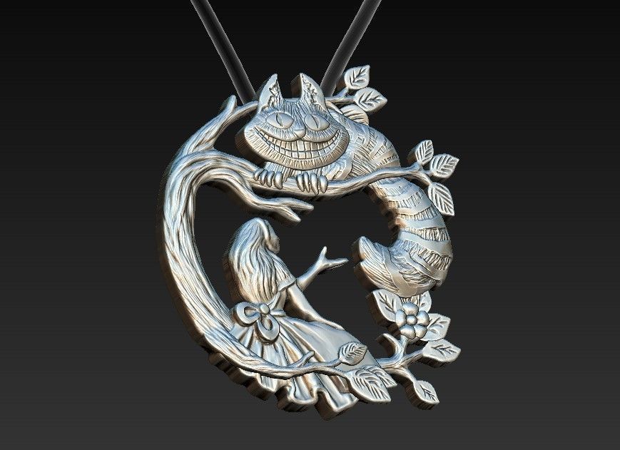 Alice and the Cheshire Cat 3D print model_33