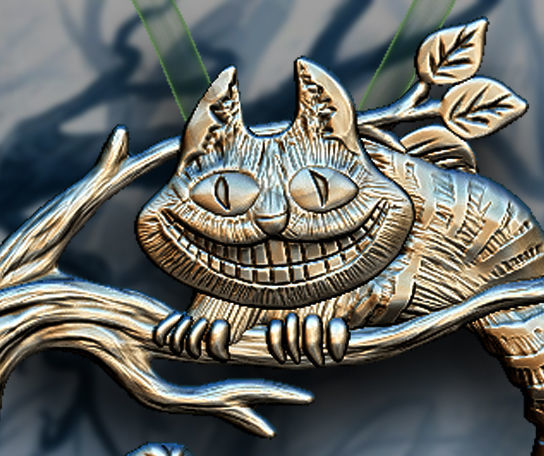 Alice and the Cheshire Cat 3D print model_5