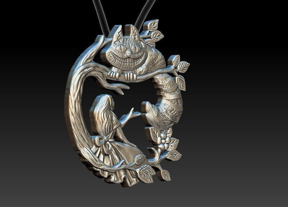 Alice and the Cheshire Cat 3D print model_17