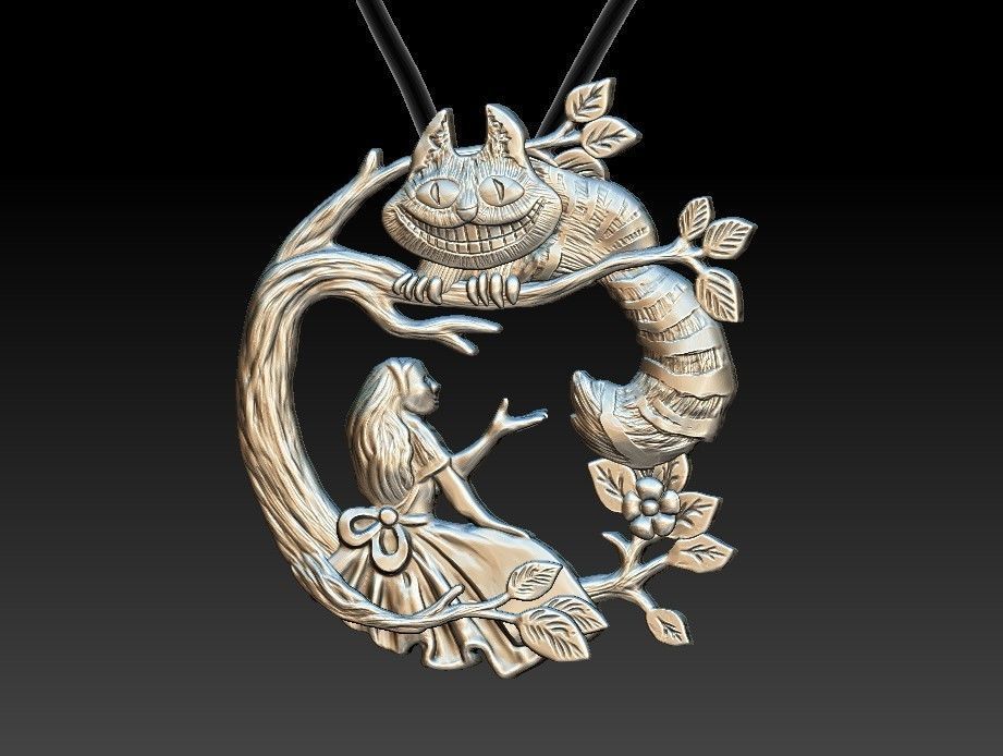 Alice and the Cheshire Cat 3D print model_4