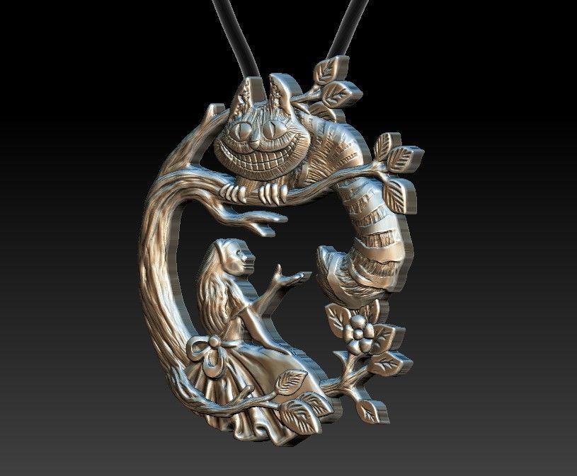 Alice and the Cheshire Cat 3D print model_28