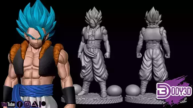 Gogeta Static Pose 1-6 Scale - Dragon Ball