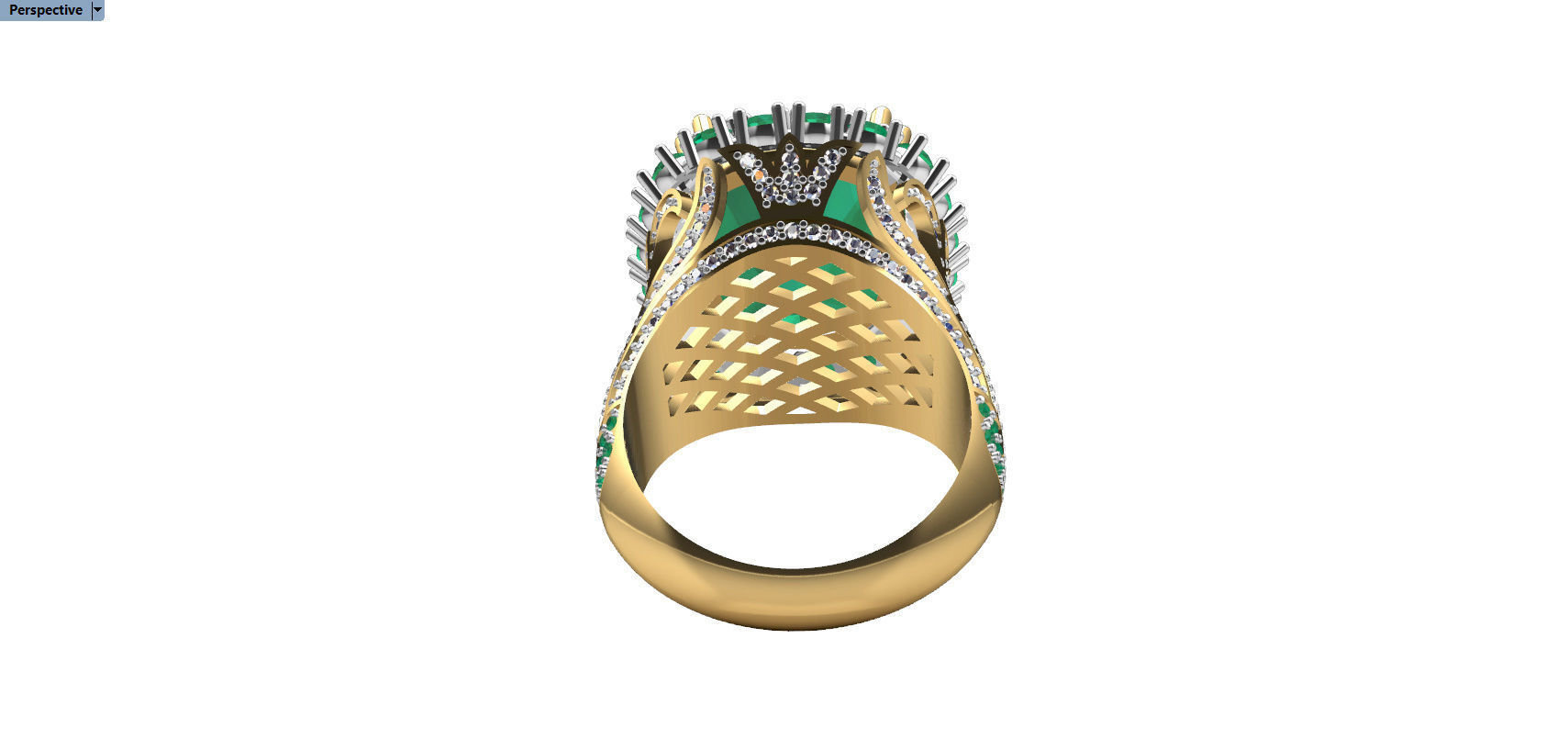 RING WITH BIG GEMS 3D print model_15