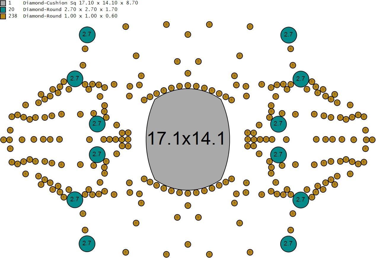 RING WITH BIG GEMS 3D print model_10