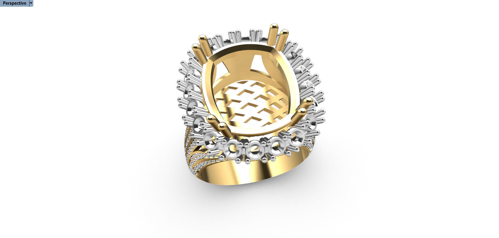 RING WITH BIG GEMS 3D print model_19