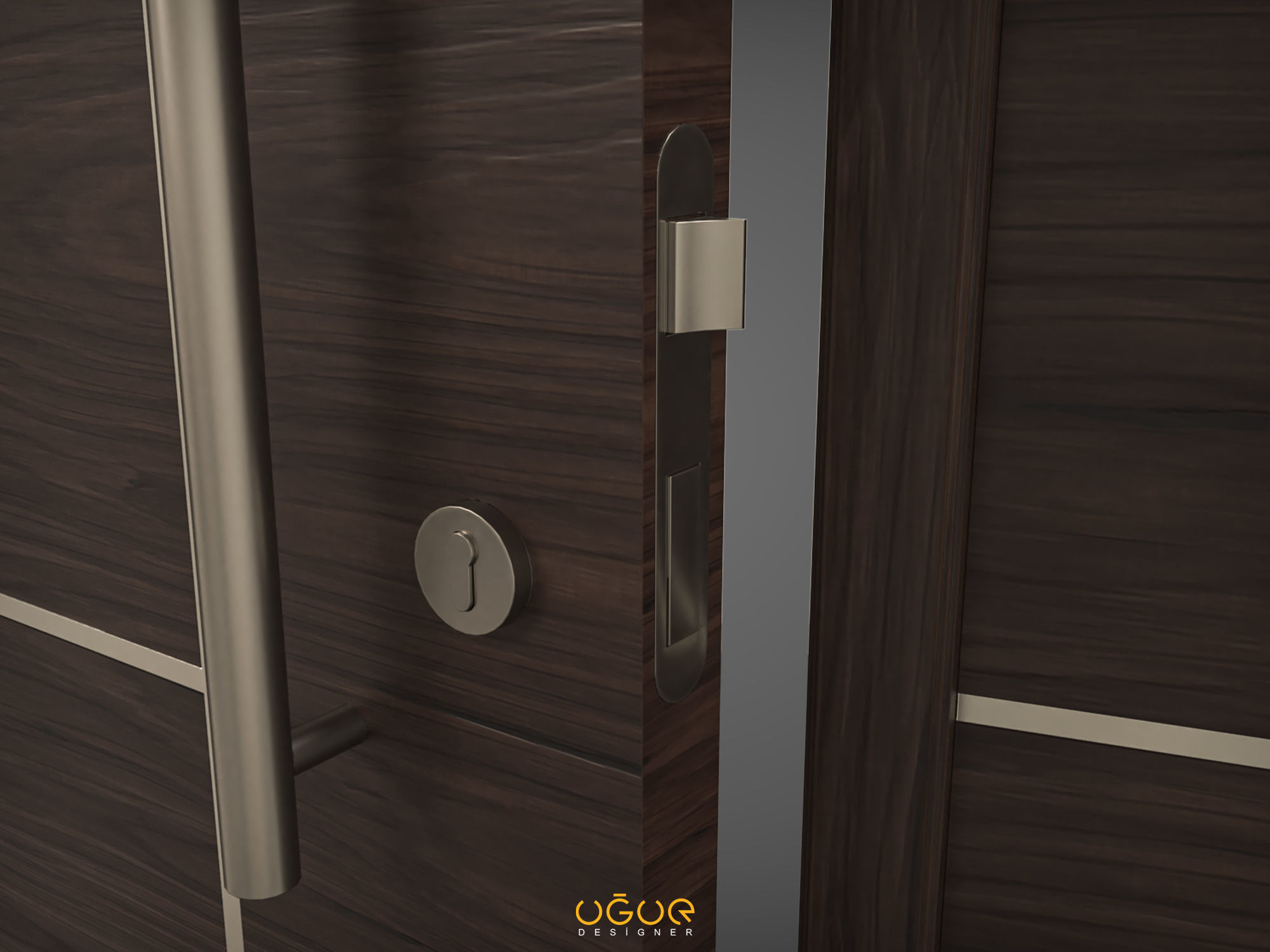 Door 3d Model modern front Free 3D model_4