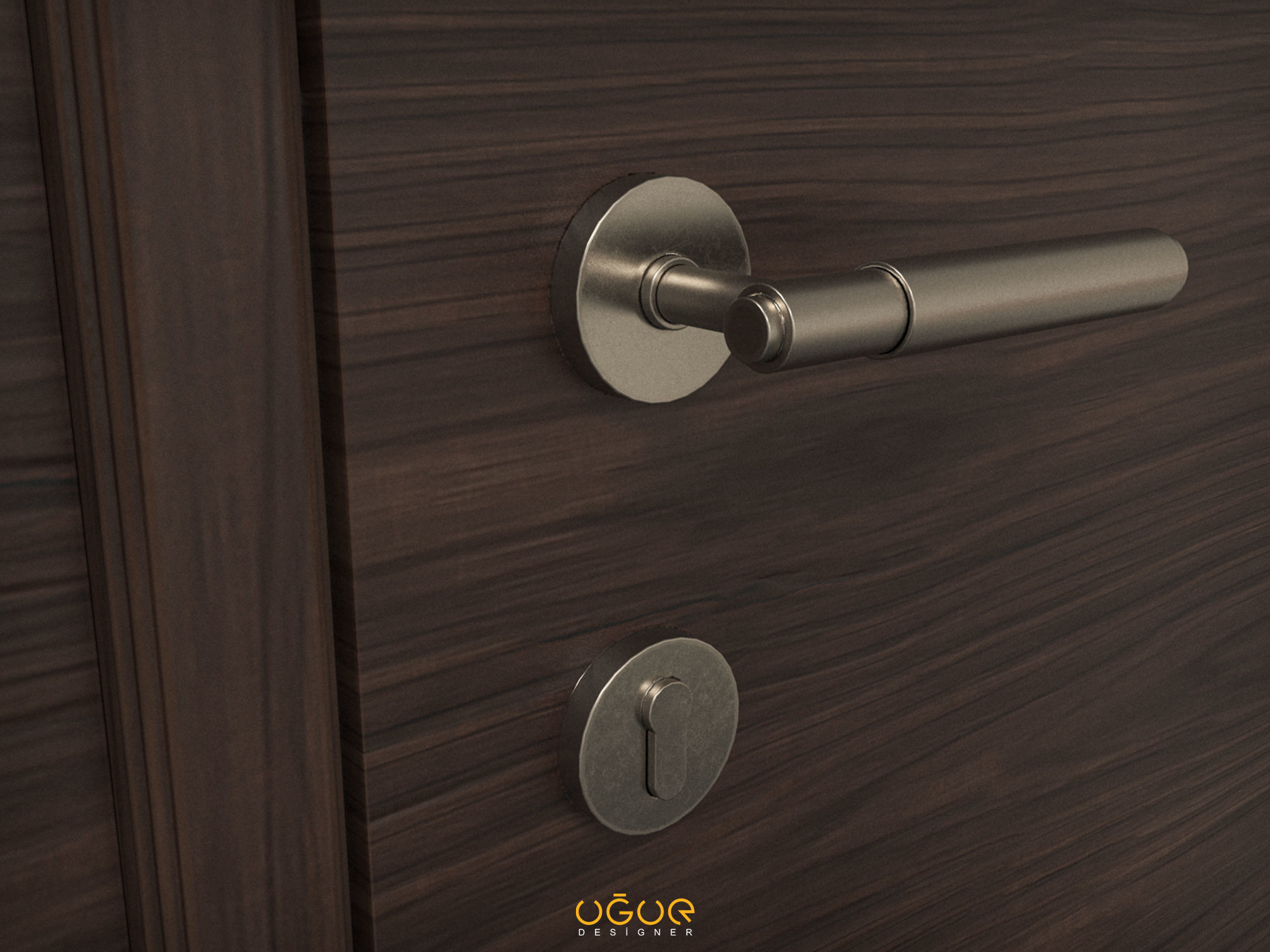 Door 3d Model modern front Free 3D model_3