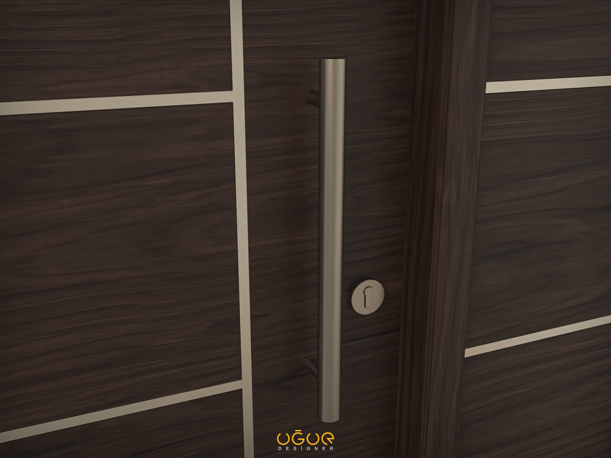 Door 3d Model modern front Free 3D model_2