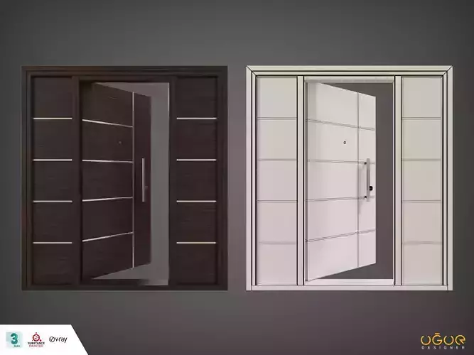Door 3d Model modern front