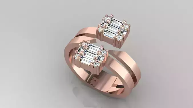 baguette fashion ring