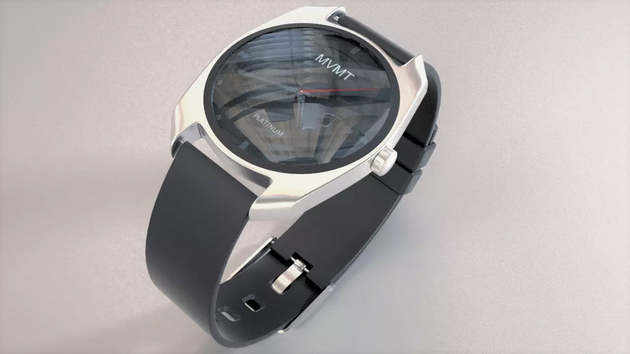 Minimalist Wrist Watch 3D model_0