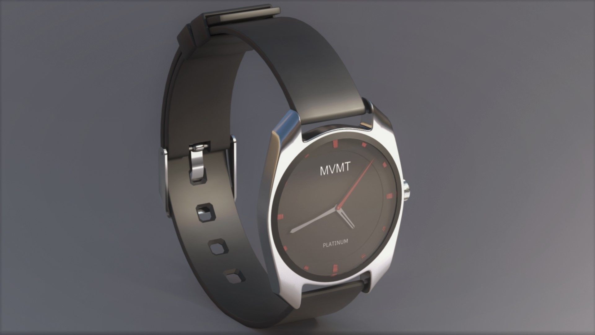 Minimalist Wrist Watch 3D model_2
