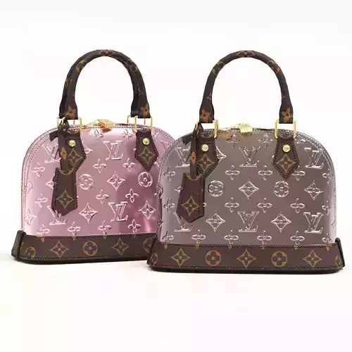 Louis Vuitton Alma BB Metallic Leather Top Handle Bag Low-poly 3D model