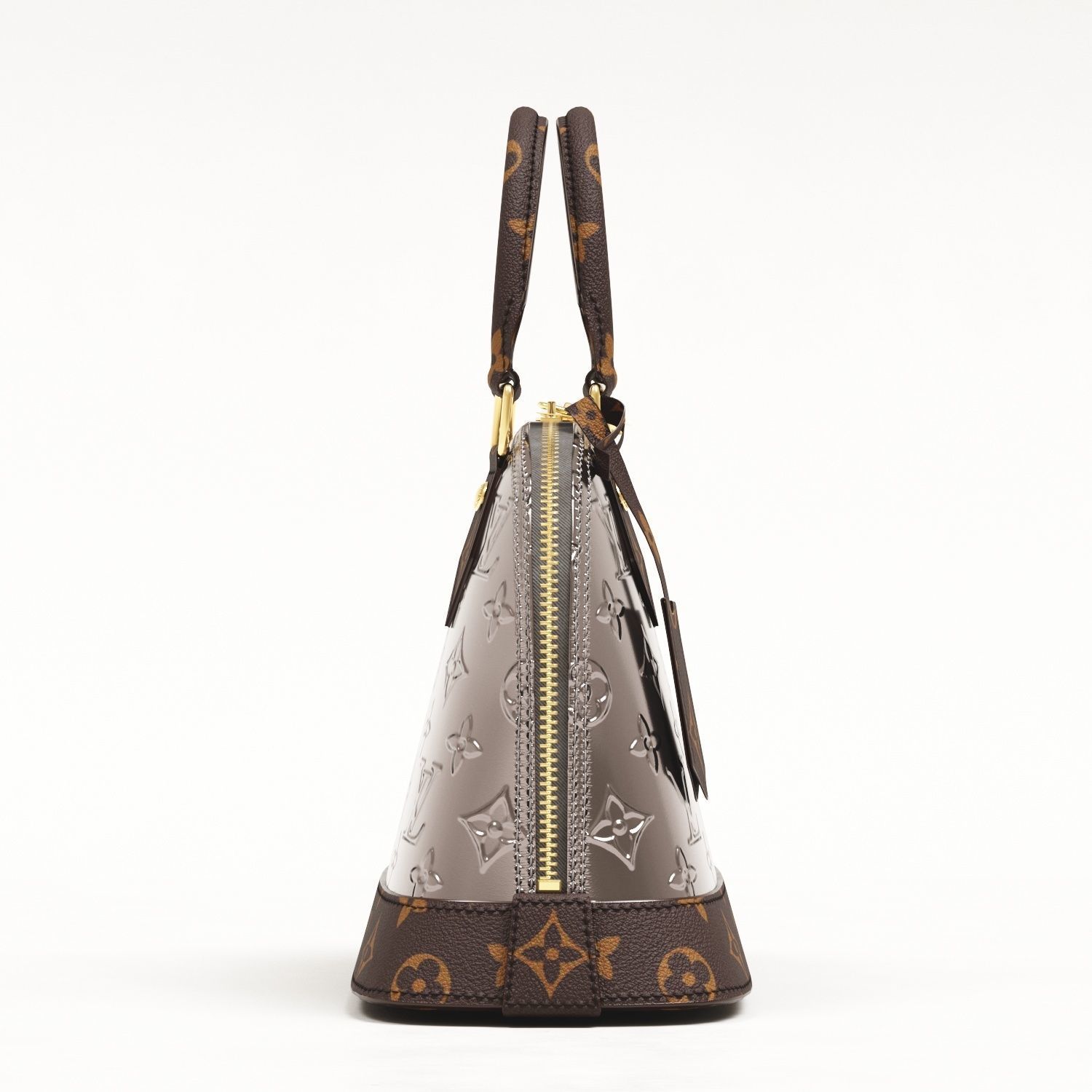 Louis Vuitton Alma BB Metallic Leather Top Handle Bag Low-poly 3D model_12