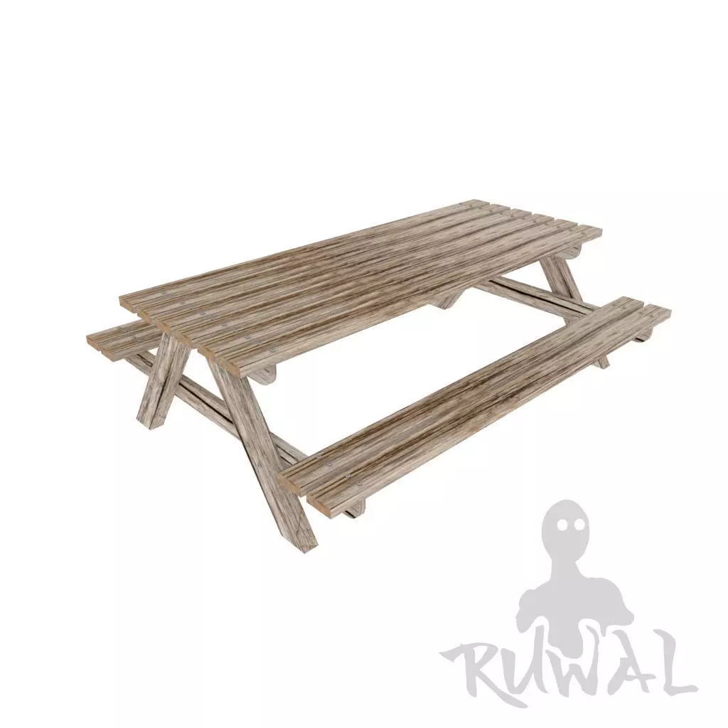 Picnic Tables Free low-poly 3D model