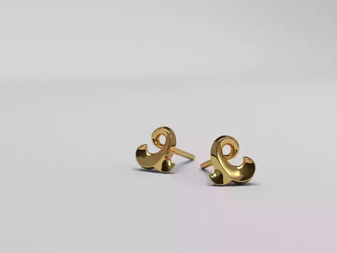 Thin baroque pattern earrings