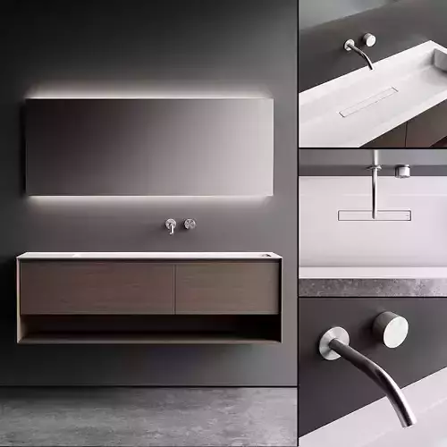 Falper Shape Evo Vanity Unit Set 1 3D model