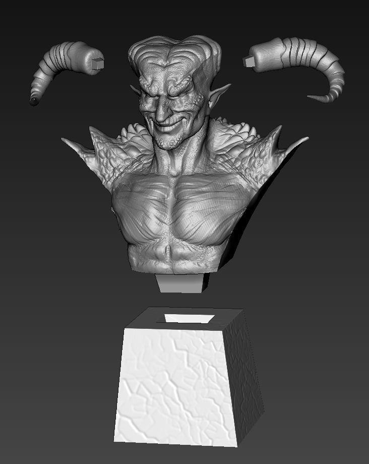 Demon Printable STL  3D print model_2
