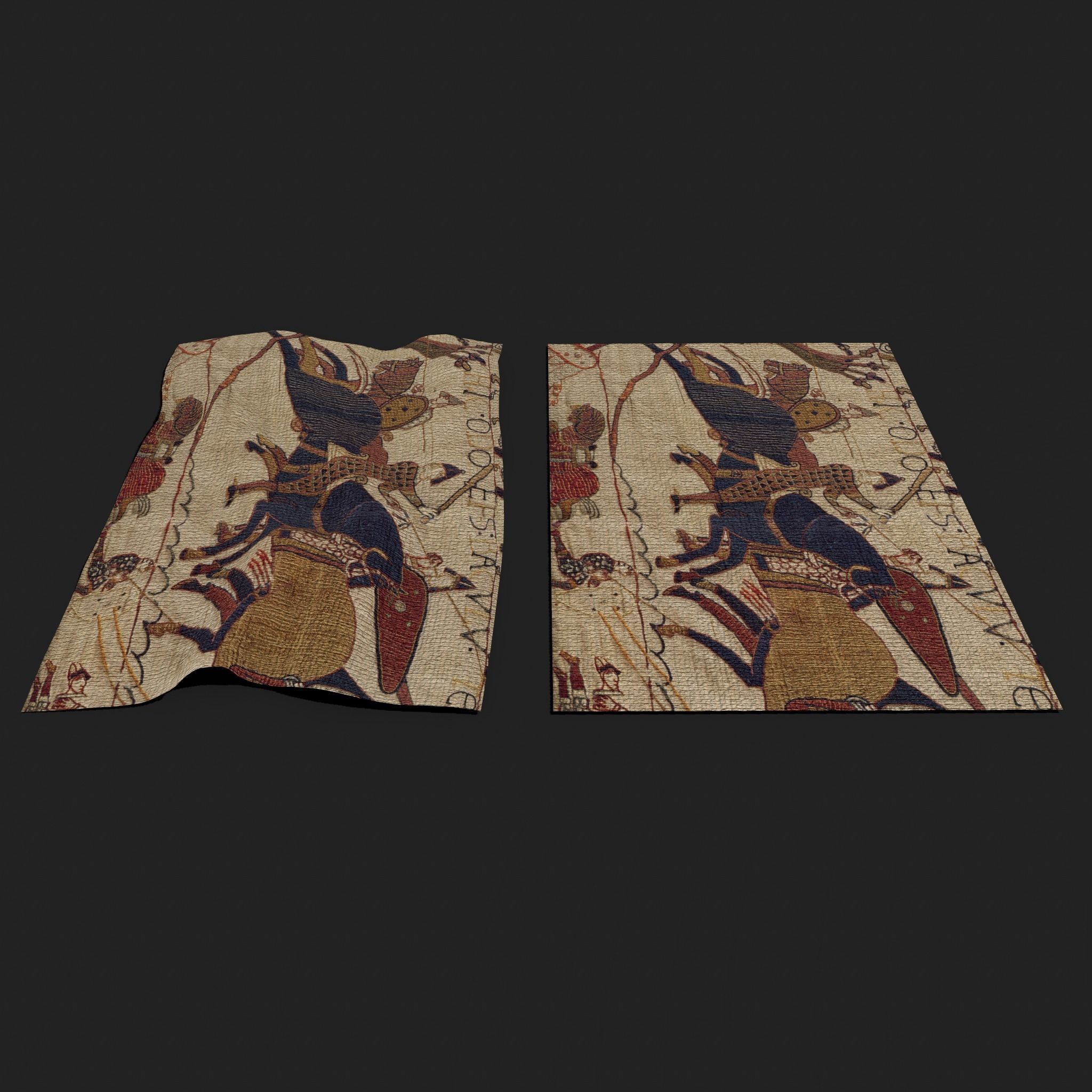 Bayeux Tapestry Low-poly 3D model_5