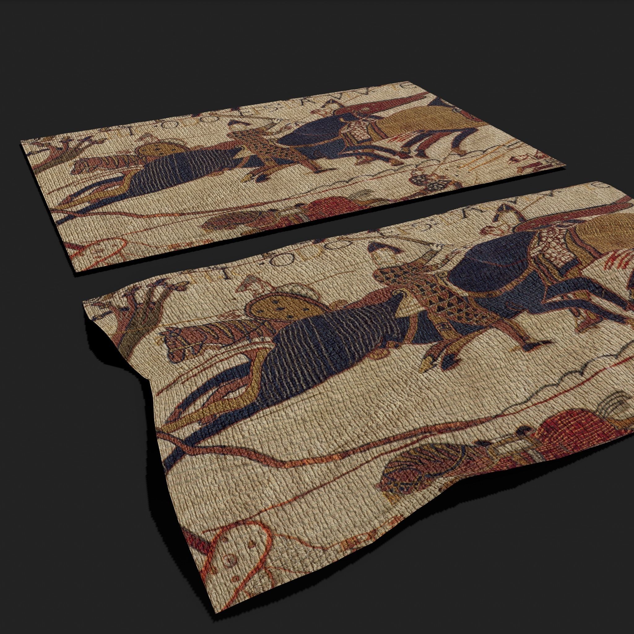 Bayeux Tapestry Low-poly 3D model_15